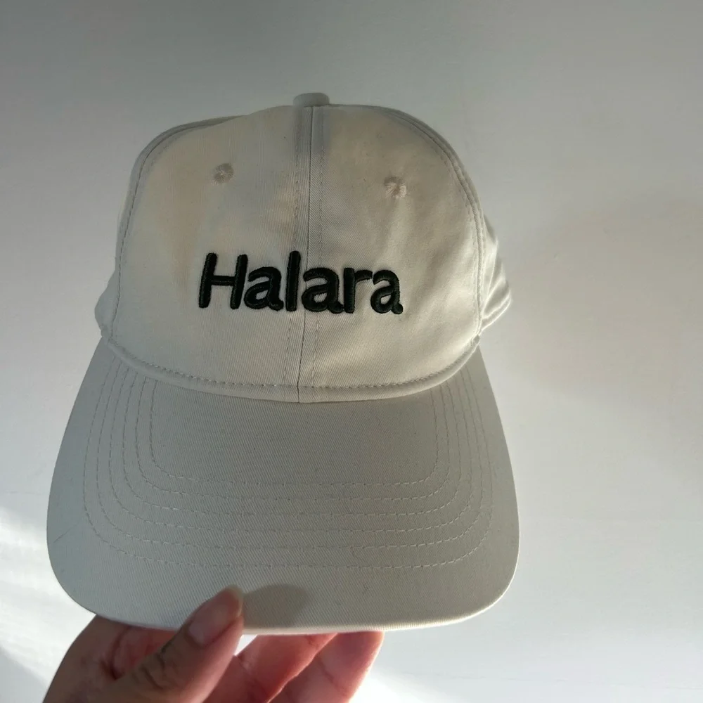 HALARA White Cream Hat Cap One size NWT chic minimalist athleisure
